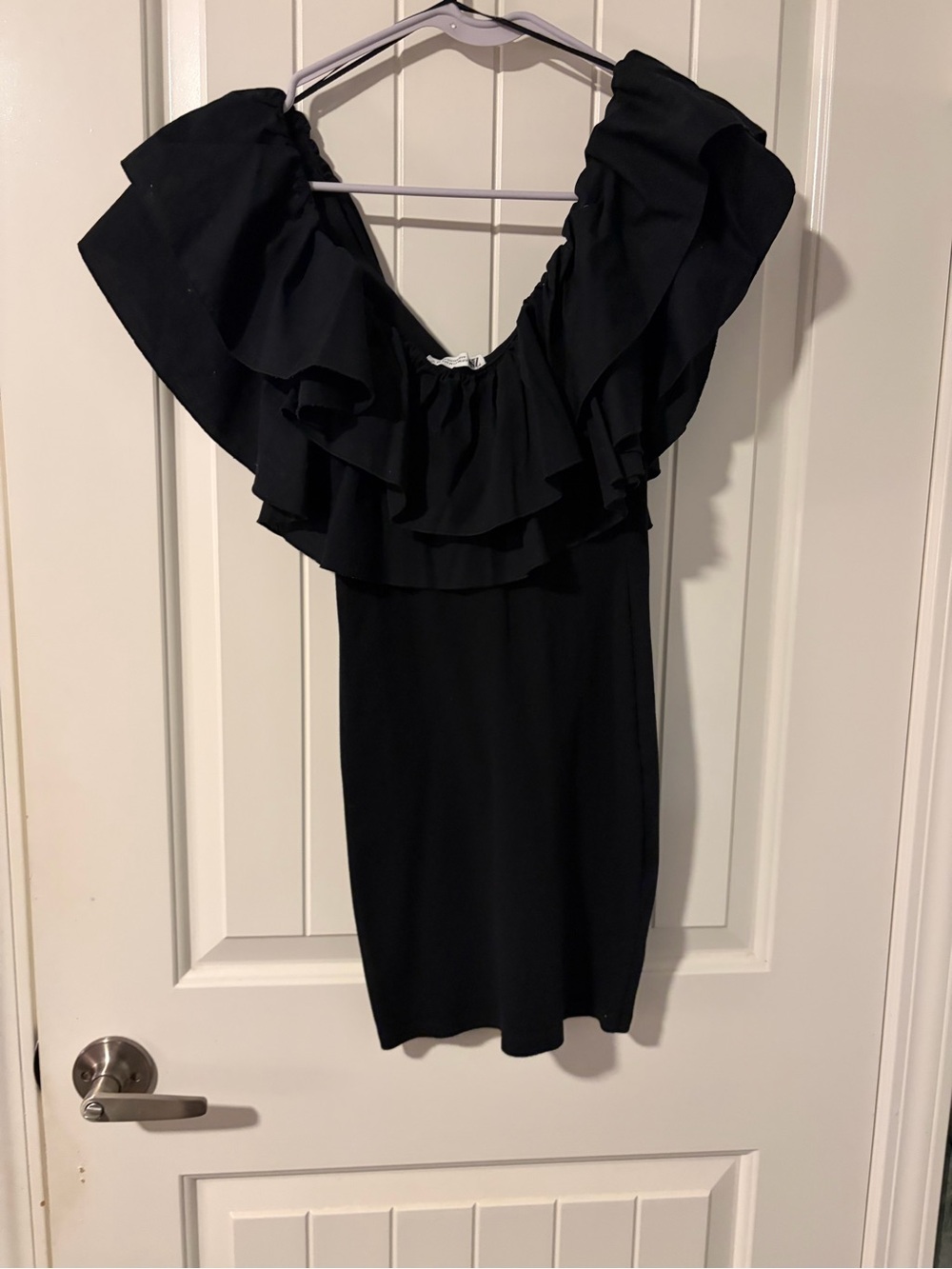 Zara Black Ruffle Mini Dress - Picture 9 of 9